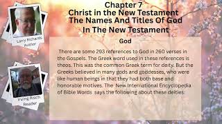 Chapter 7, Every Name For God in the Bible by Larry Richards, Read by Irving Risch