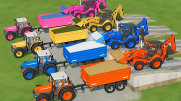 Colors Of Tractor ! JCB Backhoe Loaders In Fs22 | Farming simulator 22 |