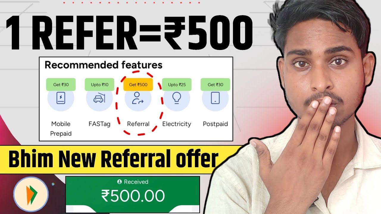 How I Get 500Rs Referral Cashback || Refer offer || what is Reality 🤔 ||  bhim UPI Refer and earn