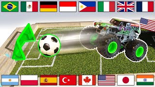 Hot Wheels Monster Truck Battle of the Countries 💥 Championship 2024 🏆 Crashing Soccer Tournament