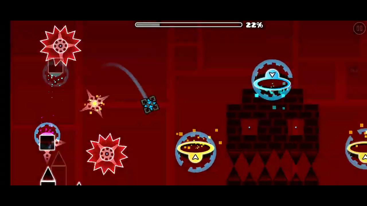 Jugando Geometry Dash :v