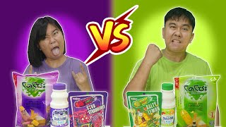 ขนมสีม่วง VS ขนมสีเขียว | ชอบสีไหนมากกว่ากัน