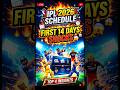 IPL 2026 Schedule Analysis | First 14 Days BIG Surprises | Top 4 Insights #shorts #shorts
