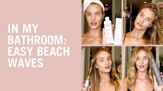 Easy beach waves hair tutorial with Rosie HuntingtonWhiteley