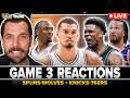 GAME 3 REACTIONS: Wemby & Spurs BIG win vs Edwards & Wolves + Brunson, Knicks take 3-0 lead vs 76ers
