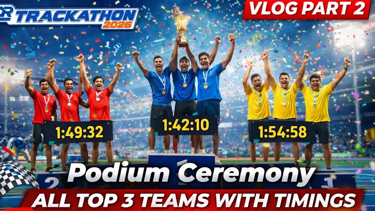 CR Trackathon 2026🥇|Podium Ceremony🏆Top 3 Teams & Timings|Team Celebrations #CRTRACKATHON #podium 