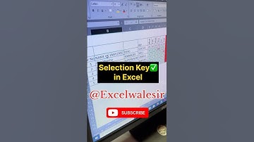 Selection Key✅ in Excel #excelwalesir #exceltricks #ytshorts #training #tutorial #computertips