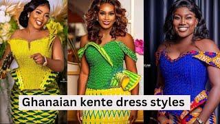 GHANIAN KENTE TRADITIONAL DRESS STYLES FOR SPECIAL OCCASIONS FOR LADIES