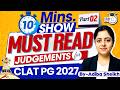 CLAT PG 2027 Constitutional Law Landmark Judgments | Part 2 | StudyIQ Judiciary