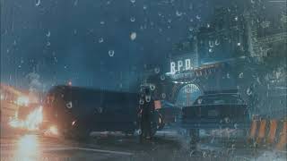 Resident Evil 3 Remake Save Room Music with Rain & Thunder. Ambient & Relaxing