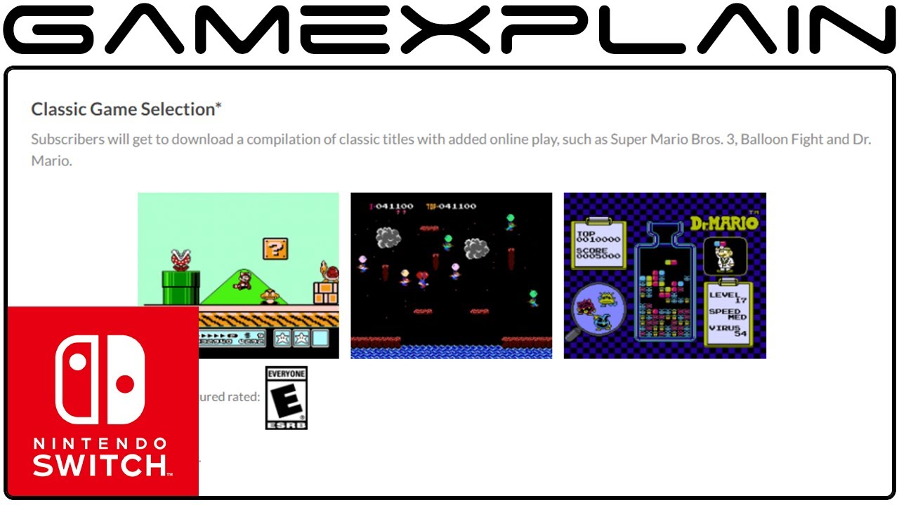 Nintendo Switch Online - Classic Game Selection - Nintendo