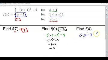 Review of Domain, Range, Asymptotes, and piecewise functions
