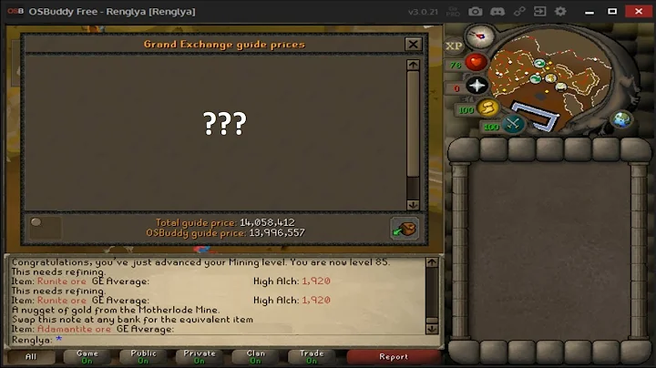 OSRS Motherlode Mine Loot lvl 50-85