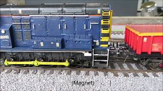 Dingham AutoCoupler 00 Gauge/4mm Scale test on 'Fordley'