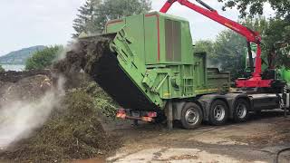 S 18000 Pezzolato hammers shredder driven by IVECO C13 ENTH engine, 520 Hp power