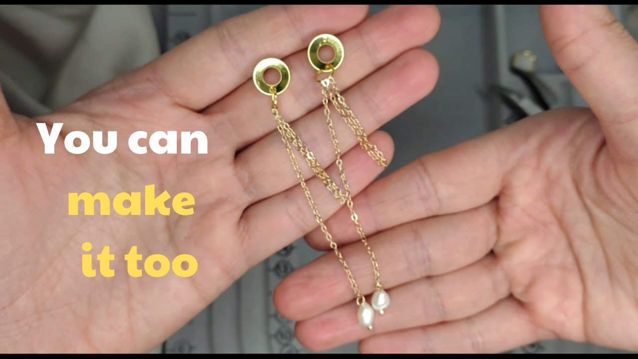 How to Make Delicate Earrings with Tiny Pearls | DIY Minimal Pearl Jewelry