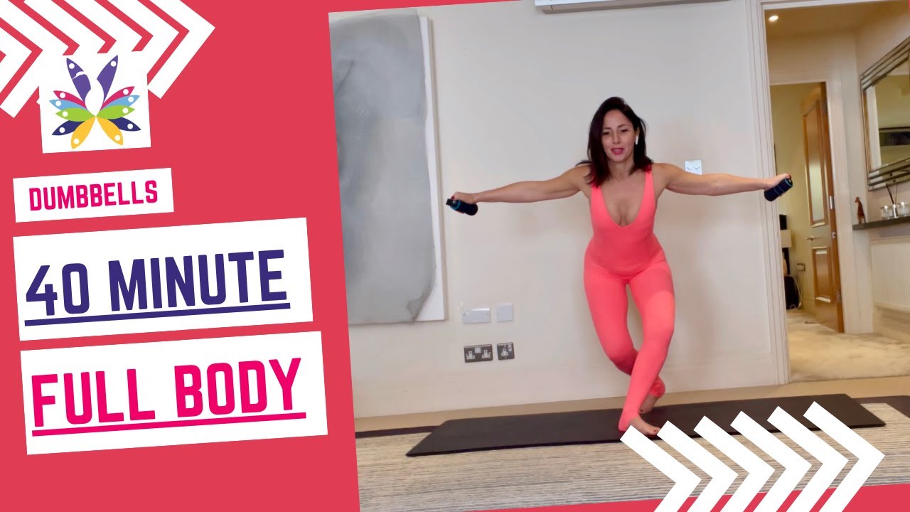 Pilates Workout - Optional Weights - 40 mins 