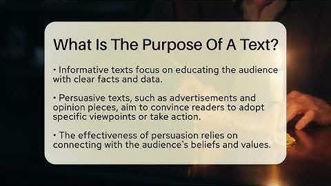 What Is The Purpose Of A Text? - The Language Library