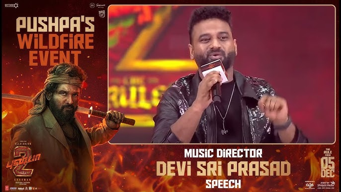 Music Director Devi Sri Prasad Speech @ Pushpa's WILDFIRE EVENT in Chennai  | Allu Arjun | Sukumar