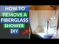 How to remove a Fiberglass Shower DIY