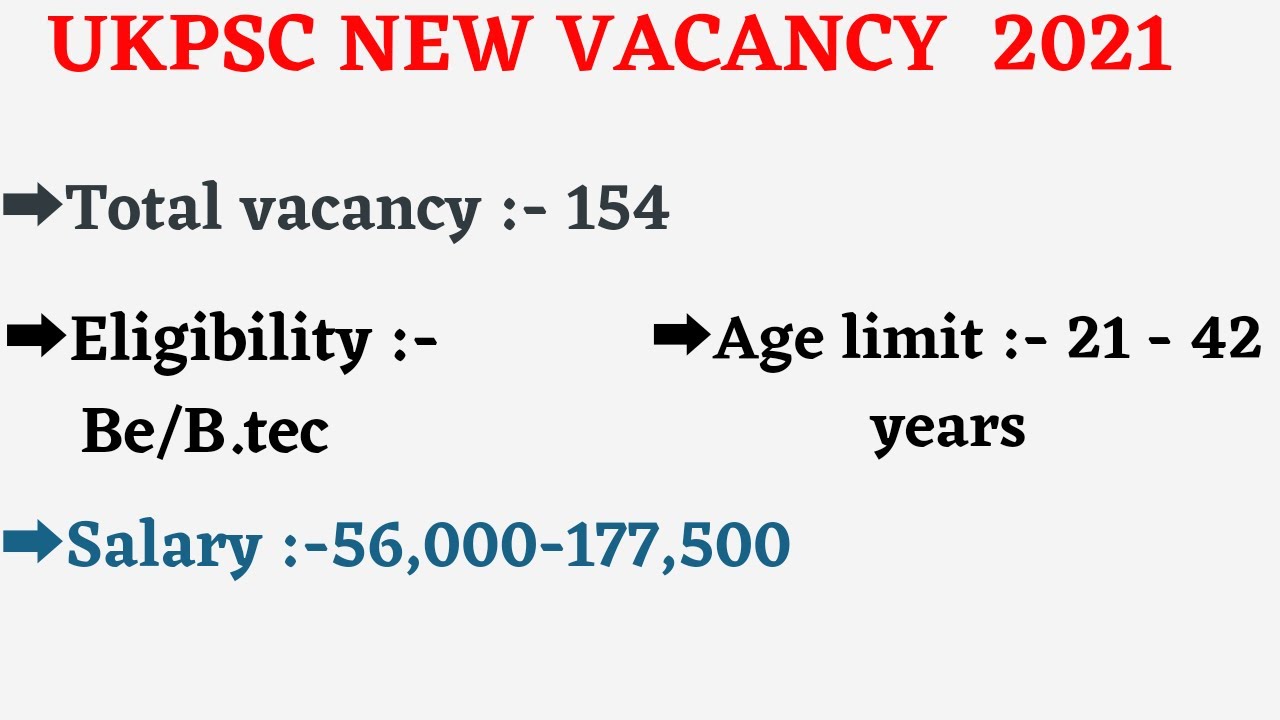 UKPSC AE Recruitment 2021!!  Full details notification 2021