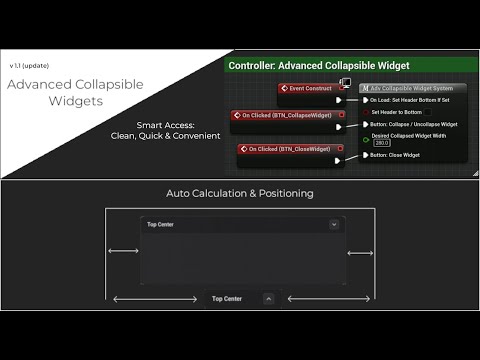 Advanced Collapsible Widget System ¦ UE 5 ¦ v1.1 Upgrade Showcase & Usage
