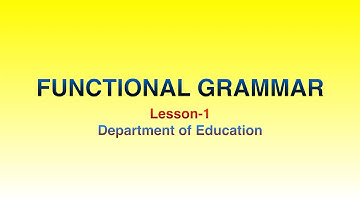 (Lecture-1), What’s Functional Grammar? Framework of Grammar, Branches of Grammar