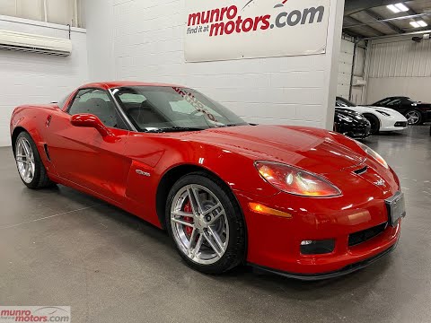 2007 Corvette SOLD SOLD SOLD Z06 Victory Red  505hp with just 40k kms! Munro Motors