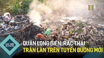 Quận Long Biên: Rác thải tràn làn trên tuyến đường mới | Hà Nội đẹp và chưa đẹp