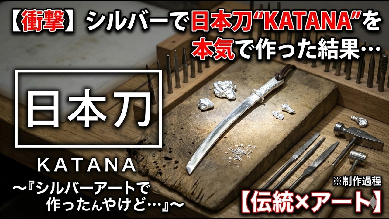 衝撃】シルバーで日本刀“KATANA”を本気で作った結果…【伝統×アート