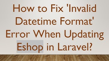 How to Fix 
