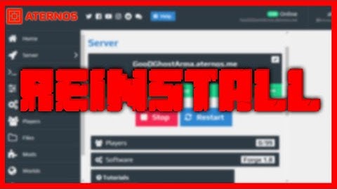 🟥 HOW to REINSTALL your SERVER - ATERNOS MINECRAFT 🟥