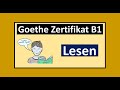 Goethe Zertifikat B1 Lesen Modelltest mit Antworten am Ende || Vid - 201