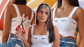 nike sock crop top