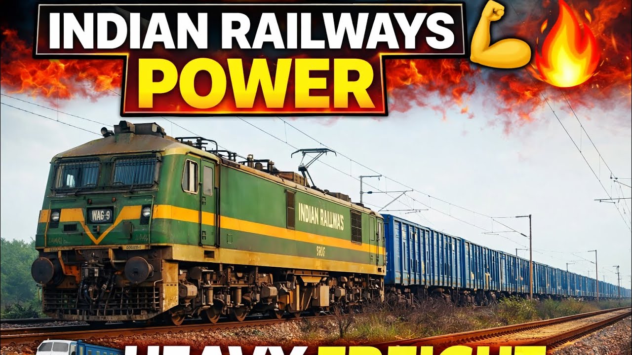 Indian Heavy Freight Train Passing at Full Speed | 