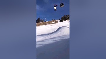 Biggest Overshoot Crash in the History of Snowboarding? 😱 #shorts #snowboard #crash #overshoot
