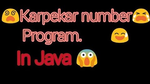 karpeaker 🤔number program/ by Java Hack -with Akash...