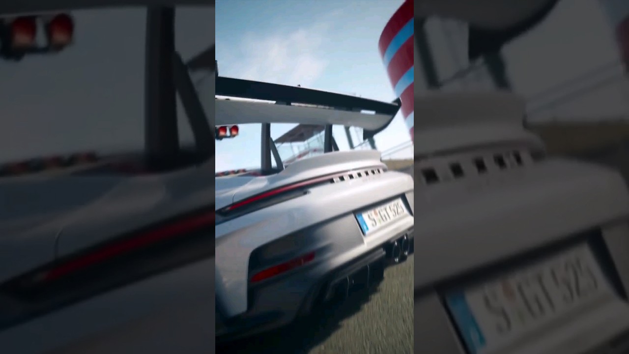 992 GT3 RS from every angle, racing-inspired with swan-neck rear wing and active DRS aerodynamic