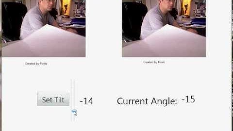 Kinect camera setup (tilt)