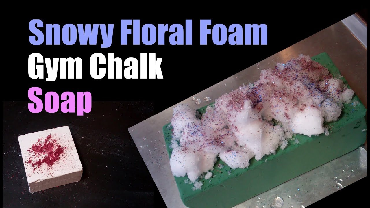 Snowy Floral Foam + Soap + Gym Chalk Quickie ASMR YouTube
