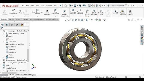 Solidworks tutorial | Design And Assembly of Ball Bearing in Solidworks | Solidworks