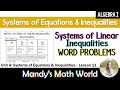 Systems of Linear Inequalities Quiz