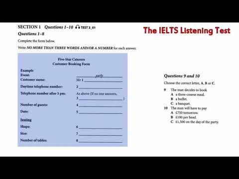 आईईएलटीएस लिसनिंग प्रैक्टिस टेस्ट 2017 उत्तर के साथ 12 8 2017