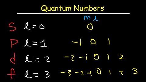 How To Determine The 4 Quantum Numbers From an Element or a Valence Electron