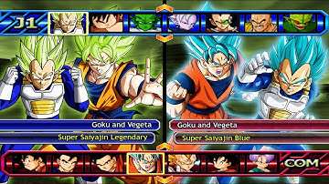 Goku and Vegeta SSJL VS Goku and Vegeta SSJBlue | Dragon Ball Z Budokai Tenkaichi 3