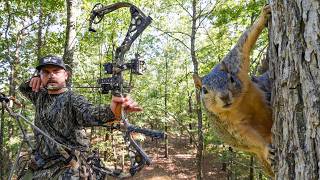 Hunting Squirrels with my BOW! Insane Headshot! (Catch & Cook)