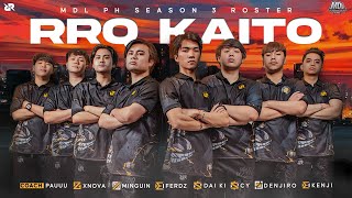 OFFICIAL ROSTER RRQ KAITO MDL PHILIPPINES SEASON 3