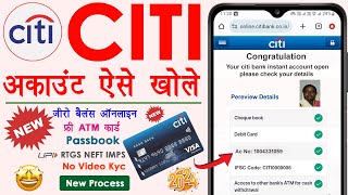 citi bank zero balance account open online 2024 | without kyc bank account opening online
