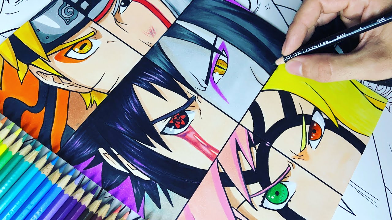 Desenhando o Naruto l Sasuke l Sakura - Jiraiya l Tsunade l Orochimaru 