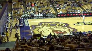 Inside the JMU Convocation Center for Dukes Basketball